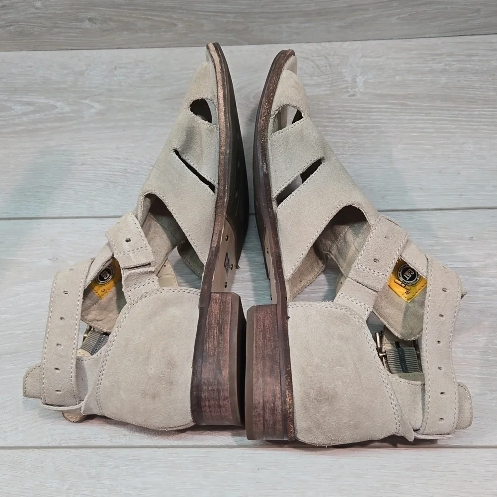 Caterpillar Women Leather Open Toe Heels Sandals shoes sz 10